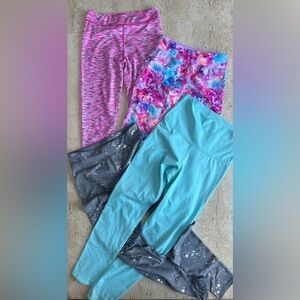 Girl’s Size Large 10-12 Assorted Leggings Bundle Champion, Sketchers…